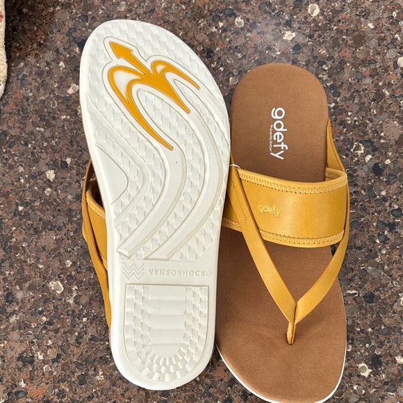 Gdefy Women's Mustard Yellow Sandals - Picture 4 of 4